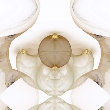 FRACTAL ART DESIGN GREETING CARD Veiled Chandelier